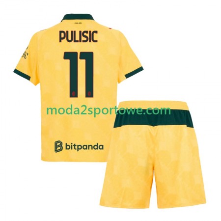 Koszulka AC Milan Christian Pulisic 11 Dziecięcy Trzeci Stroje Piłkarskie 2025/26 Krótki Rękaw